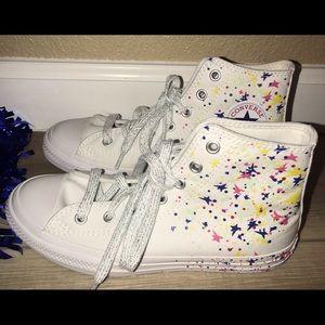 Converse big kids star splatter hightops